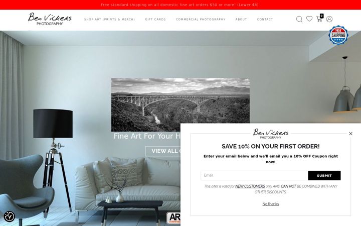 Screenshot of benvickers.photography