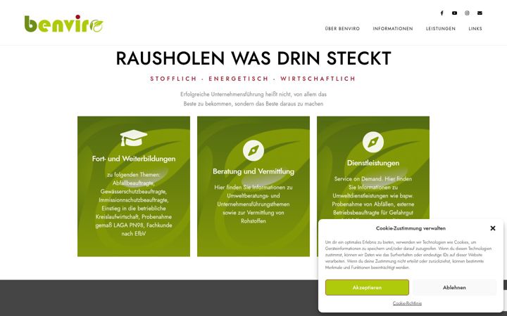 Screenshot of benviro.de