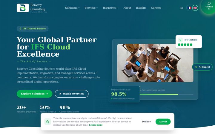 Screenshot of benvreyconsulting.com