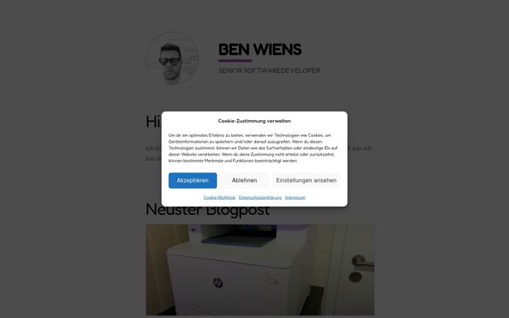 Screenshot of benwiens.de