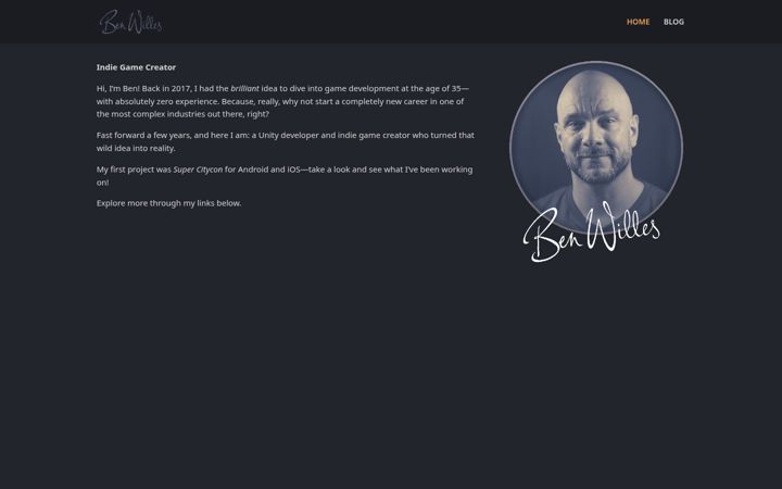 Screenshot of benwilles.com