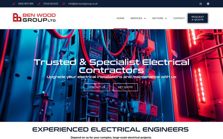 Captura de ecrã de benwoodgroup.co.uk