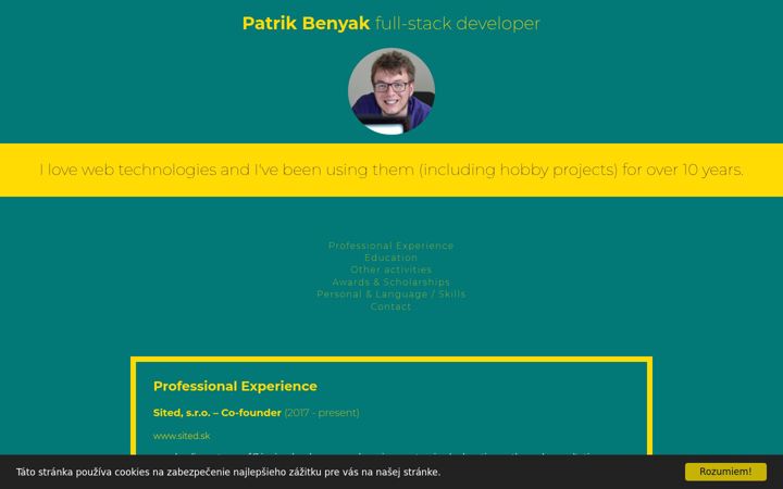 Screenshot of benyak.eu