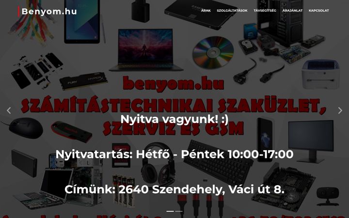 Screenshot of benyom.hu