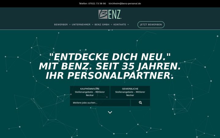 Screenshot of benz-personal.de