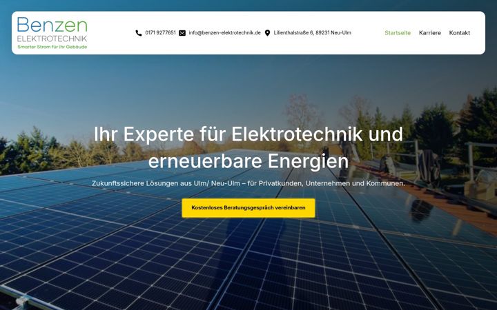 Capture d'écran de benzen-elektrotechnik.de