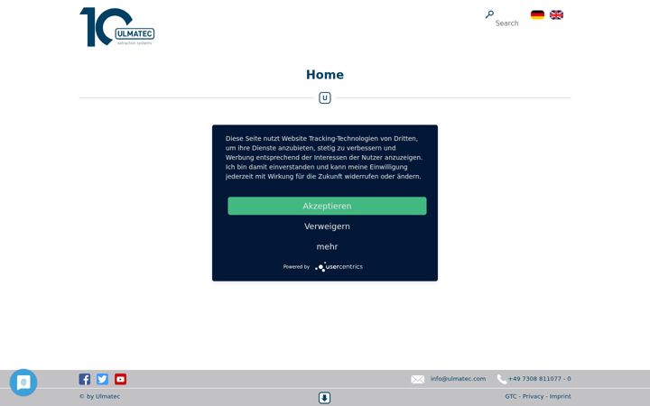 Screenshot of benzene-extraction.com