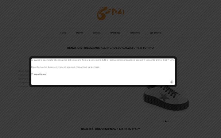 Screenshot of benzicalzature.it