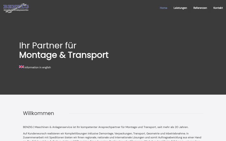 Screenshot of benzig.com