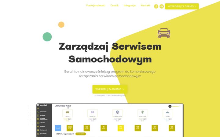 Screenshot of benzil.pl