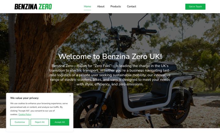 Screenshot of benzinazerouk.com