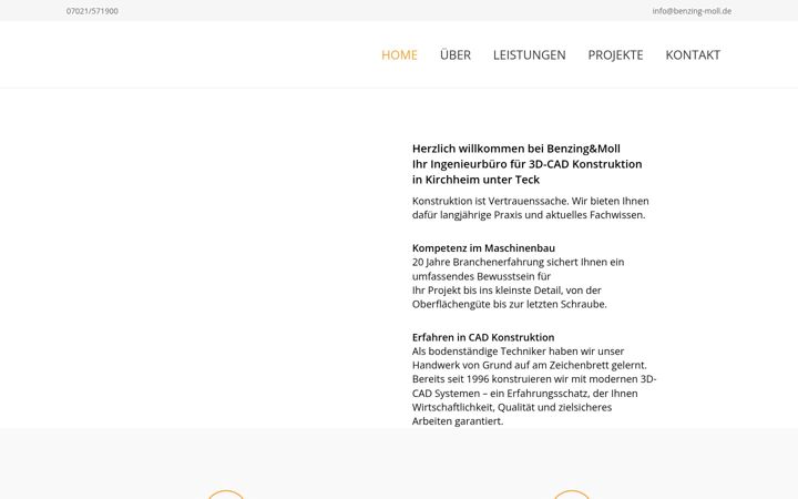 Screenshot of benzing-moll.de