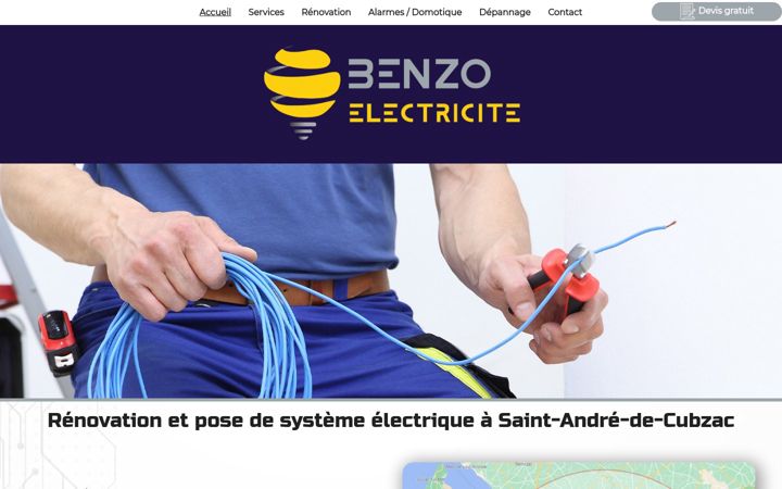 Screenshot of benzo-electricite.fr