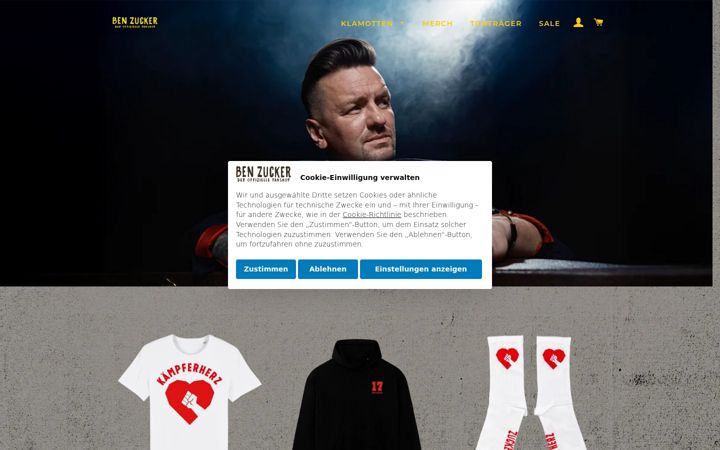 Skjermbilde av benzucker-shop.de