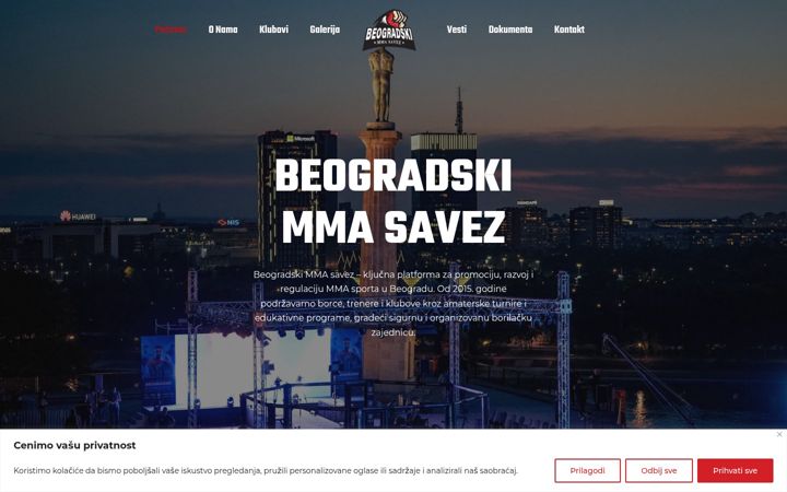 Screenshot of beogradskimmasavez.rs