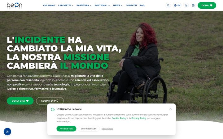 Screenshot of beon.foundation