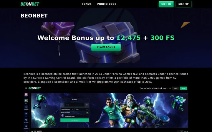 Screenshot of beonbet-casino-uk.com
