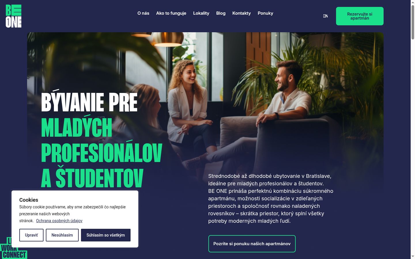 Sutikimo reklamjuostės, rodytos prieš bet kokią sąveiką, ekrano kopija