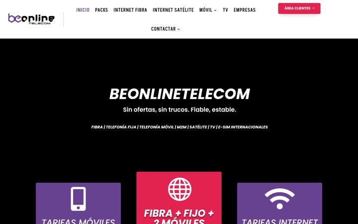 Screenshot of beonlinetelecom.com