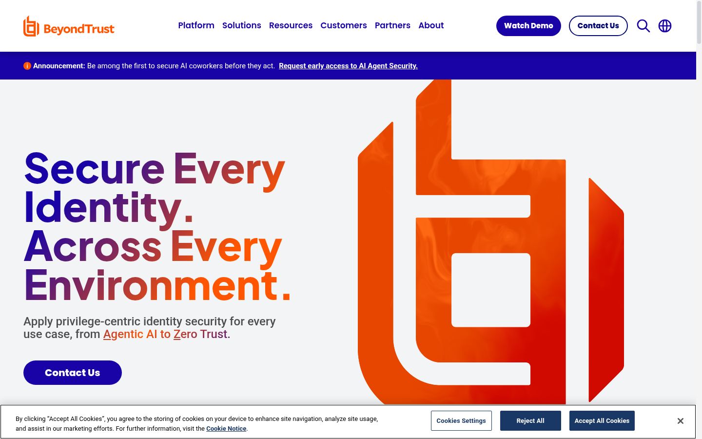 Screenshot of the consent banner shown before any interaction