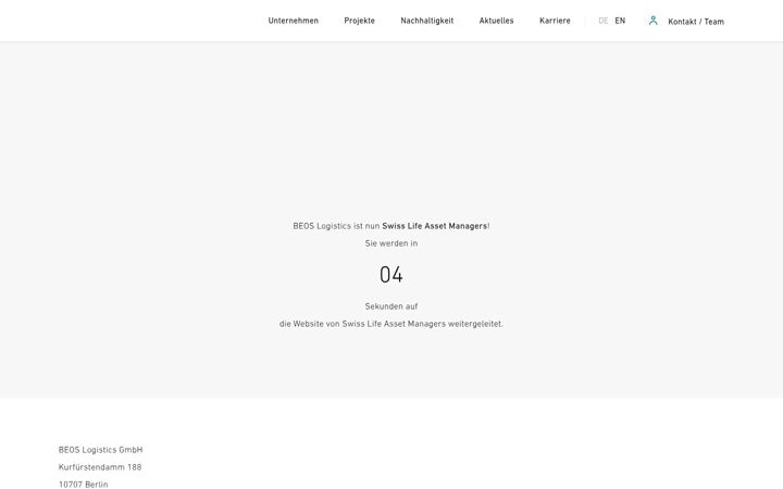 Snímek obrazovky beos-logistics.net