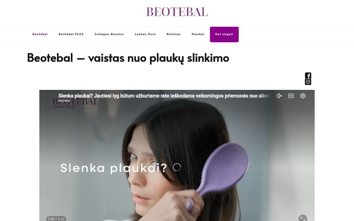 Skjermbilde av beotebal.lt