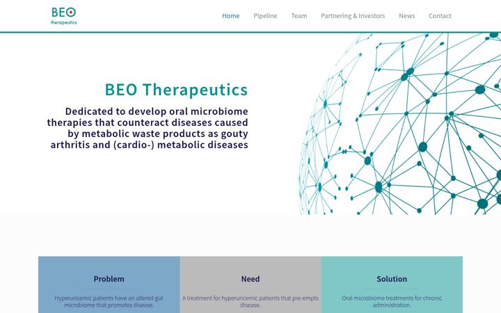 Screenshot of beotherapeutics.com