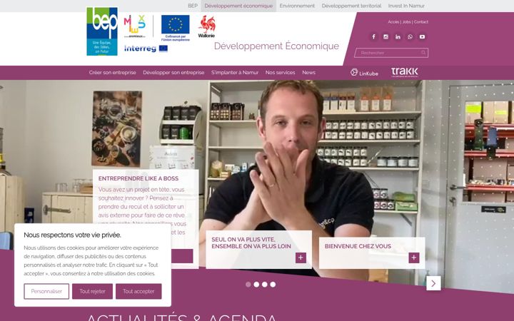 Screenshot of bep-entreprises.be