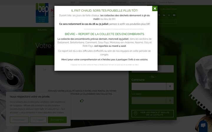 Screenshot of bep-environnement.be