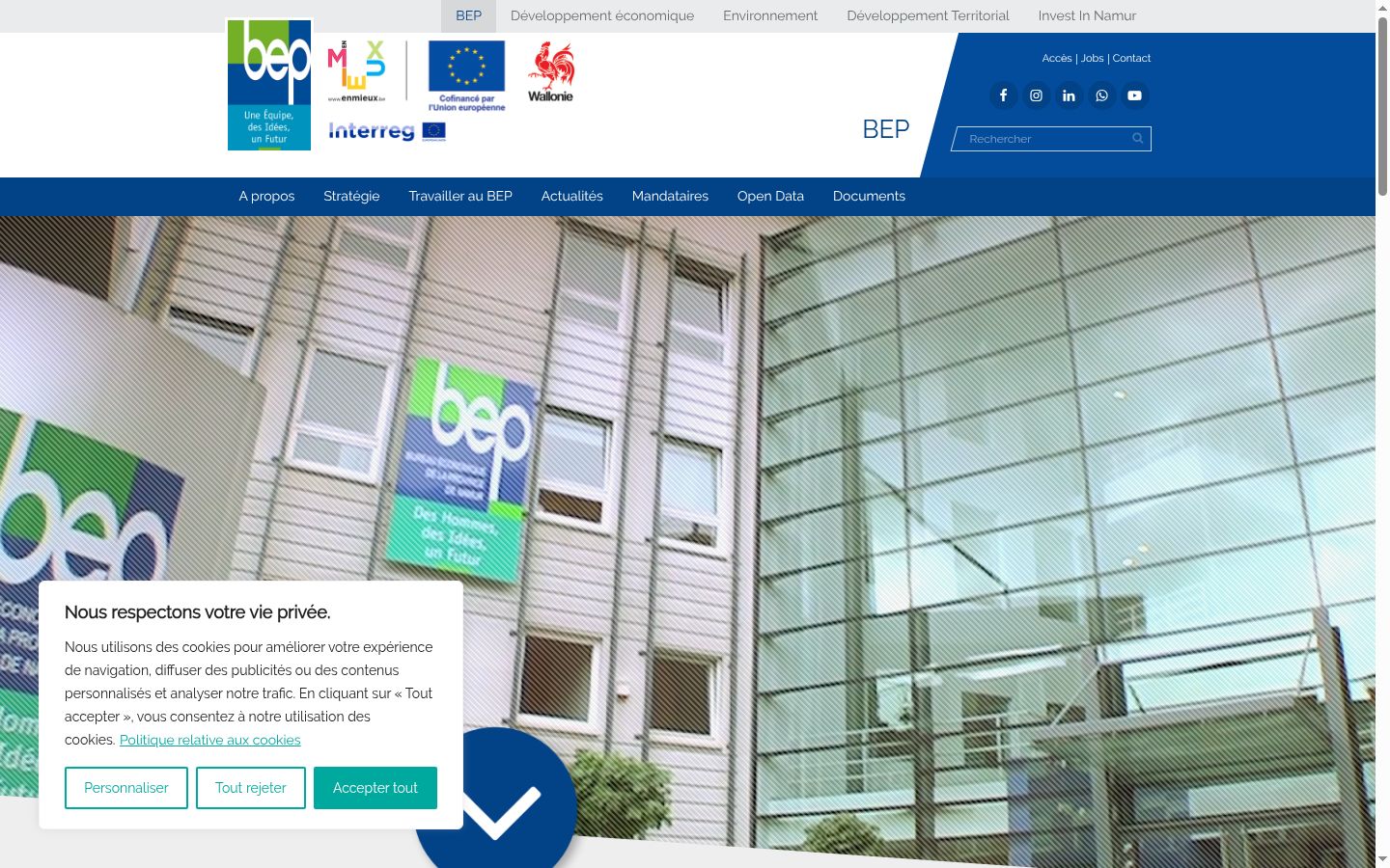 Screenshot des Einwilligungsbanners vor jeglicher Interaktion