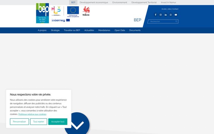 Screenshot of bep.be