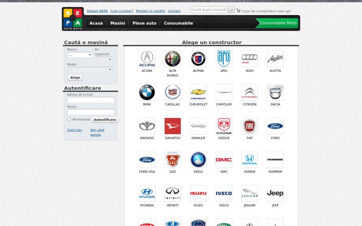 Screenshot of bepagroup.ro