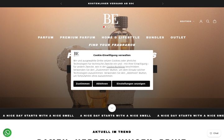 Screenshot of beparfum.de