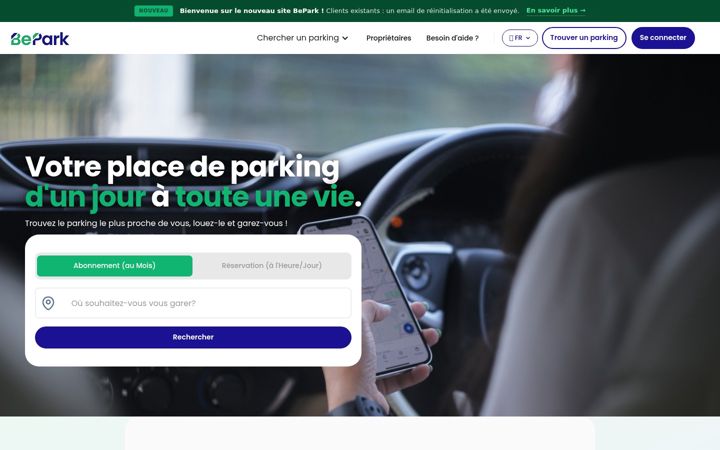 Screenshot of bepark.eu