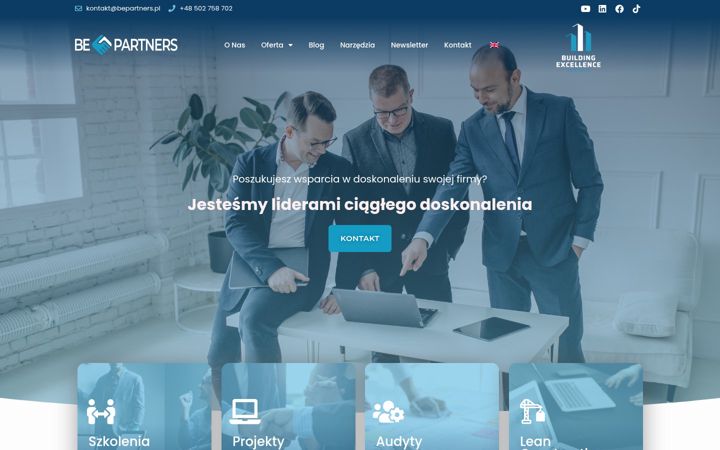 Skärmbild av bepartners.pl