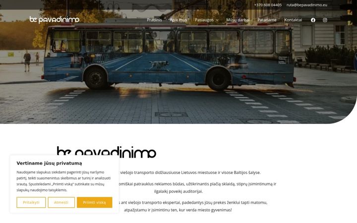 Screenshot of bepavadinimo.eu