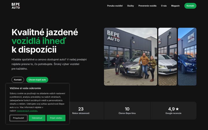 Screenshot of bepeauto.sk