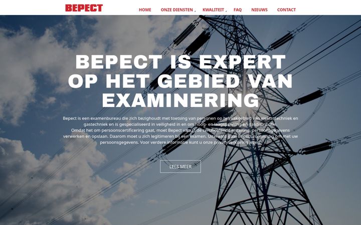 Zrzut ekranu bepect.nl