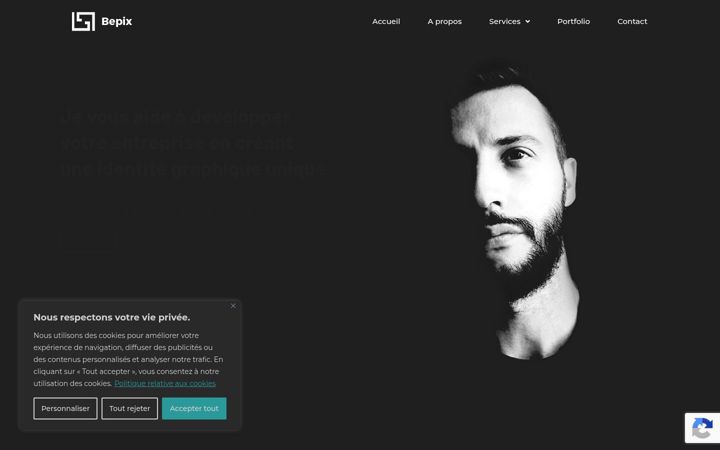 Screenshot of bepix-studio.fr