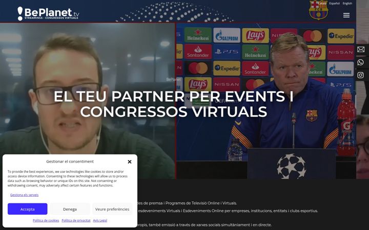 Screenshot of beplanet.tv
