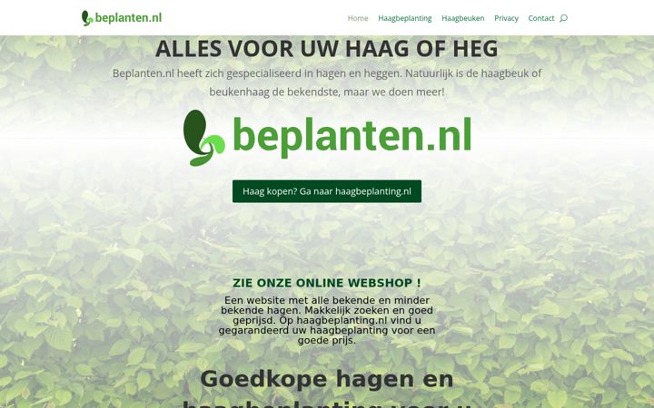Screenshot of beplanten.nl
