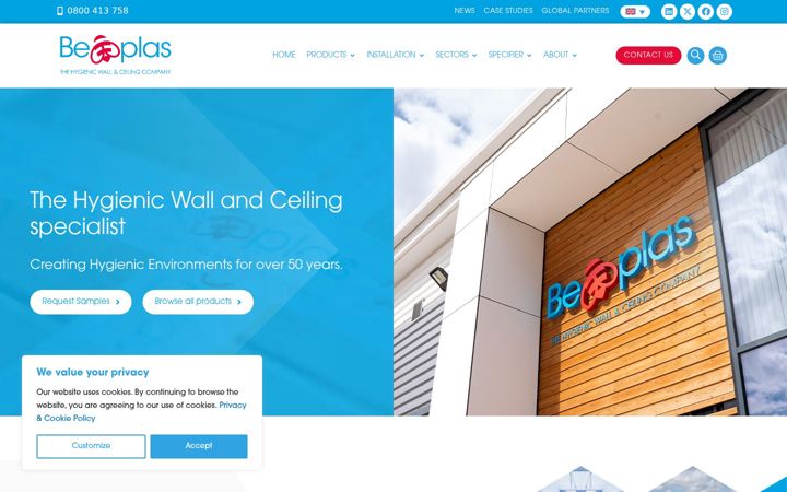 Screenshot of beplas.com