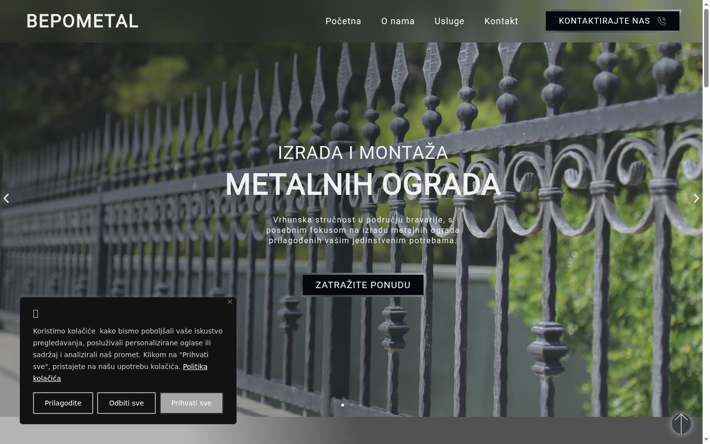 Captura de pantalla del banner de consentimiento mostrado antes de cualquier interacción