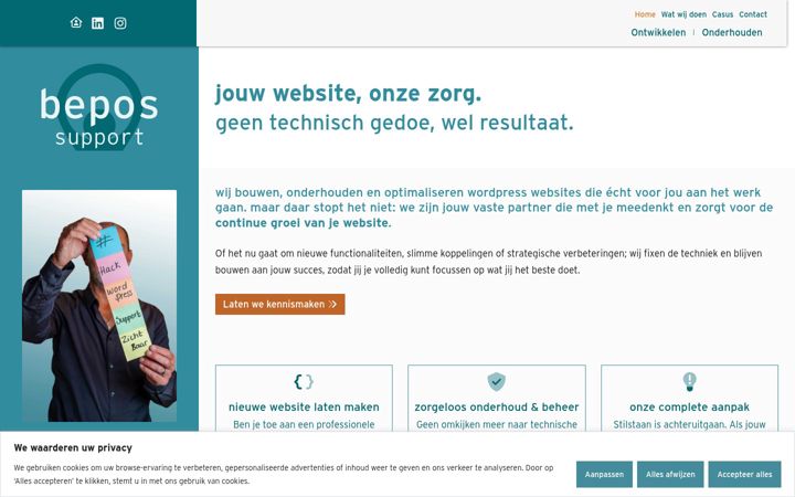 Screenshot of bepos.support
