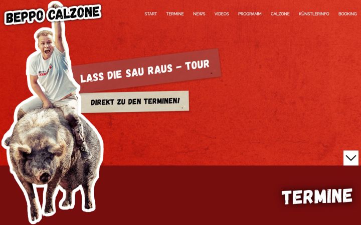 Screenshot of beppocalzone.de