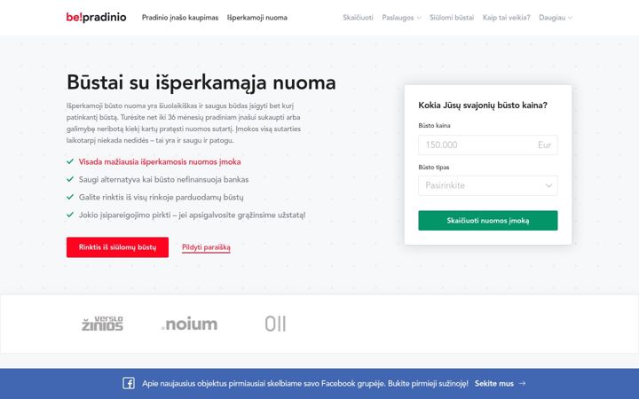 Skjermbilde av bepradinio.lt