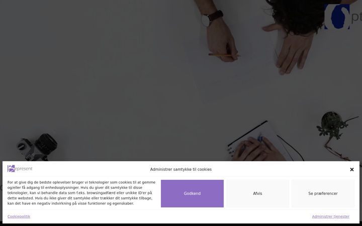 Screenshot of bepresent.dk