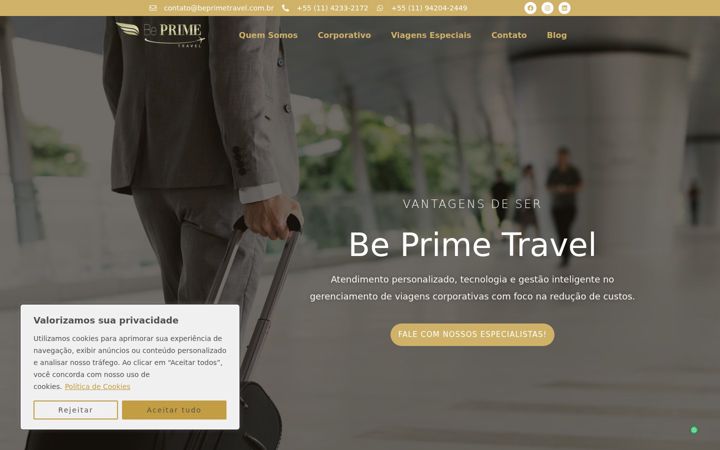 Skjermbilde av beprimetravel.com.br