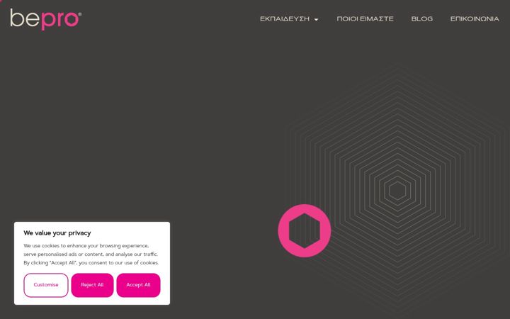Screenshot di bepro.gr