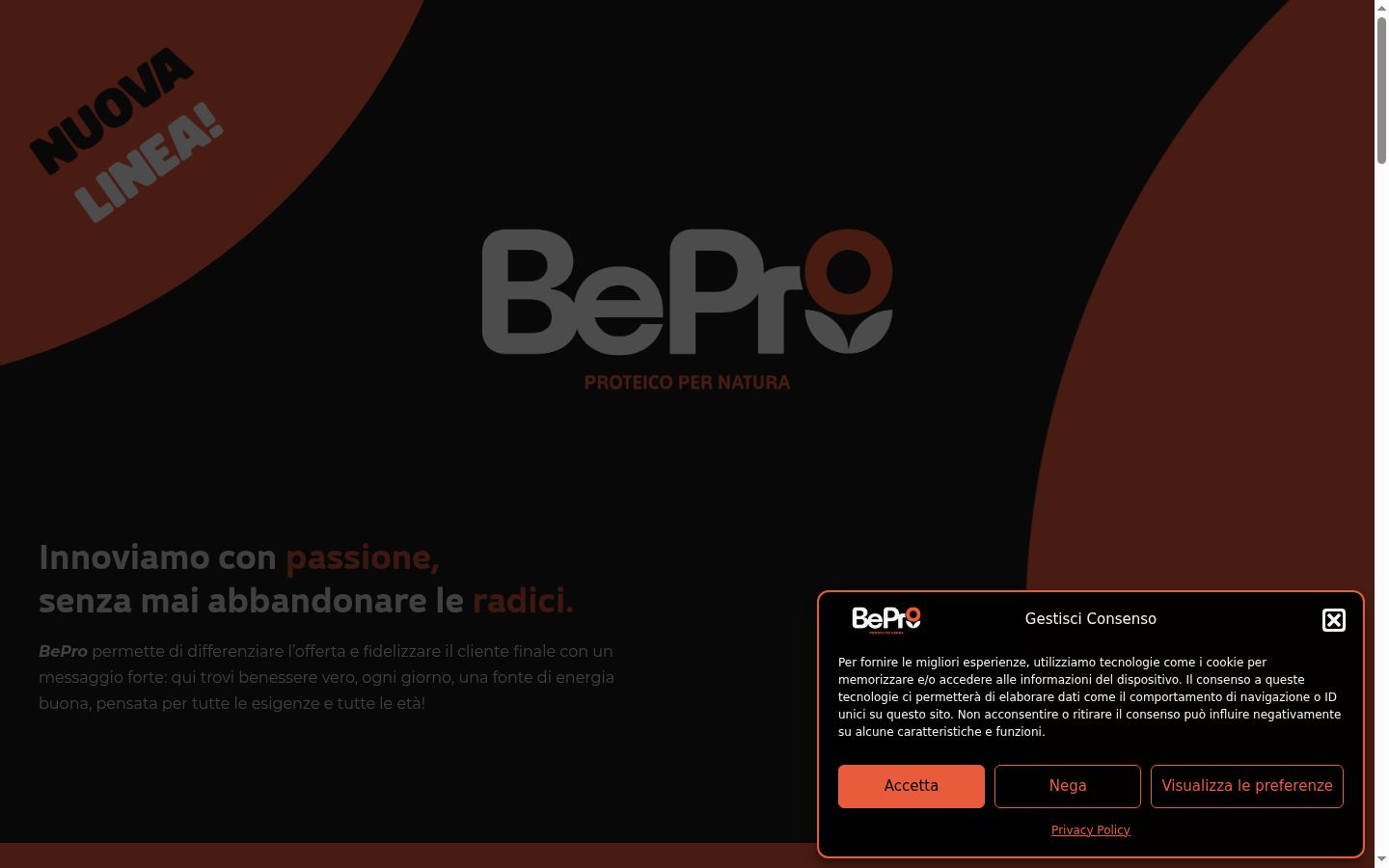 Captura de pantalla del banner de consentimiento mostrado antes de cualquier interacción